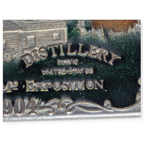 Jack Daniel's Distillery Enameled Metal Belt Buckle St Louis Exposition - Picture 6 of 10